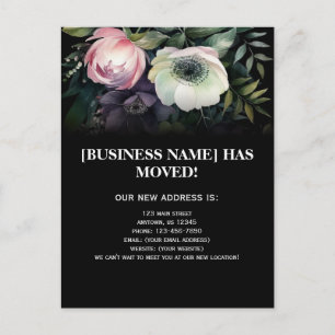 Bloemen Bedrijfs het Verschuiven Aankondiging Briefkaart