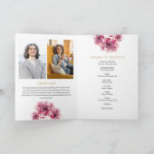 Bloemen begrafenis herdenking volgorde van dienst programma (Binnen)