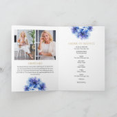 Bloemen begrafenis herdenking volgorde van dienst programma (Binnen)