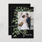 Bloemen begroetingsfoto Dank u kaart (Voorkant / Achterkant)