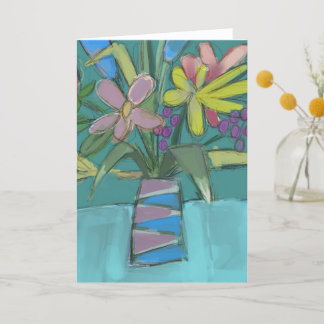 Bloemen begroetingskaart, elke gelegenheid. bedankkaart