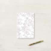 Bloemen behang 1 post-it® notes (Op bureau)