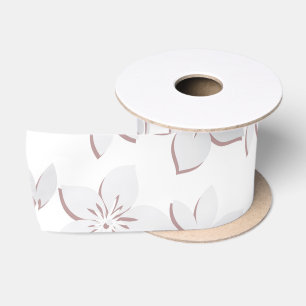 Bloemen behang 1 satijnen lint