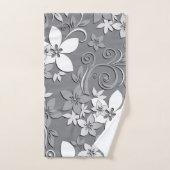 Bloemen behang 2 bad handdoek (Handdoek)