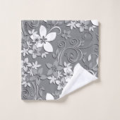 Bloemen behang 2 bad handdoek (Wasdoekje)