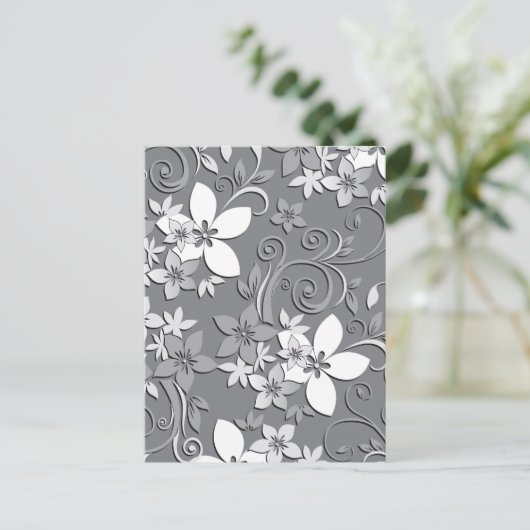 Bloemen behang 2 briefkaart (Staand voorkant)