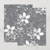 Bloemen behang 2 briefkaart (Voorkant / Achterkant)