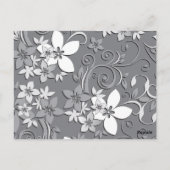 Bloemen behang 2 briefkaart (Achterkant)