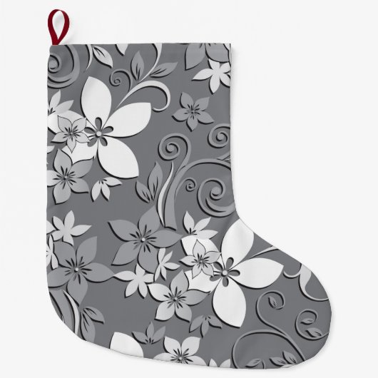 Bloemen behang 2 grote kerstsok (Voorkant)