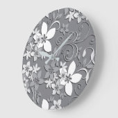 Bloemen behang 2 grote klok (Hoek)