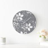 Bloemen behang 2 grote klok (Huis)