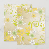 Bloemen behang 3 briefkaart (Voorkant / Achterkant)