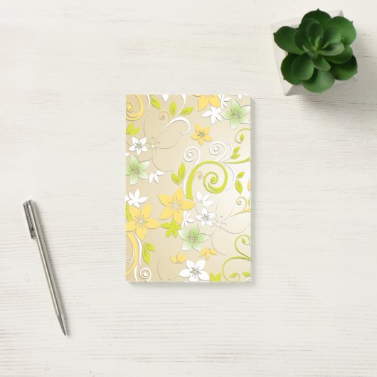Bloemen behang 3 post-it® notes (Kantoor)