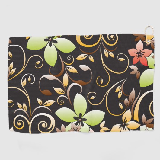 Bloemen behang 4 golfhanddoek (Horizontaal)