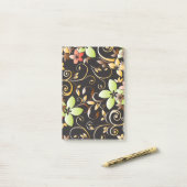 Bloemen behang 4 post-it® notes (Op bureau)