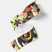 Bloemen behang 4 satijnen lint (Achterkant)