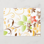 Bloemen behang 5 briefkaart (Achterkant)