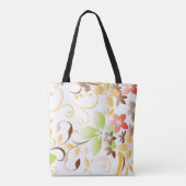 Bloemen behang 5 tote bag (Achterkant)