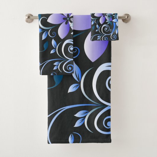 Bloemen behang 6 bad handdoek (Insitu)