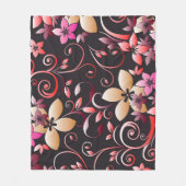Bloemen behang 7 fleece deken (Voorkant)