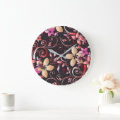 Bloemen behang 7 grote klok (Huis)