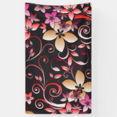 Bloemen behang 7 spandoek (Verticaal)