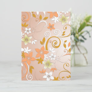 Bloemen behang 8 bedankkaart