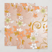 Bloemen behang 8 bedankkaart (Voorkant / Achterkant)