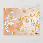 Bloemen behang 8 briefkaart (Achterkant)