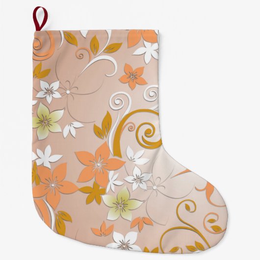 Bloemen behang 8 grote kerstsok (Voorkant)