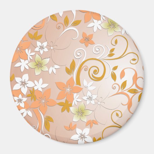 Bloemen behang 8 magneet (Voorkant)
