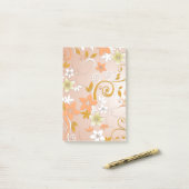 Bloemen behang 8 post-it® notes (Op bureau)