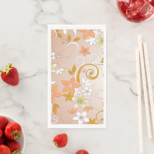 Bloemen behang 8 servet