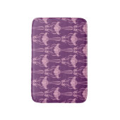Bloemen behang roze Violet ontwerp Badmat (Voorkant Verticaal)
