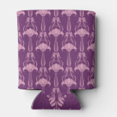 Bloemen behang roze Violet ontwerp Blikjeskoeler (Achterkant)