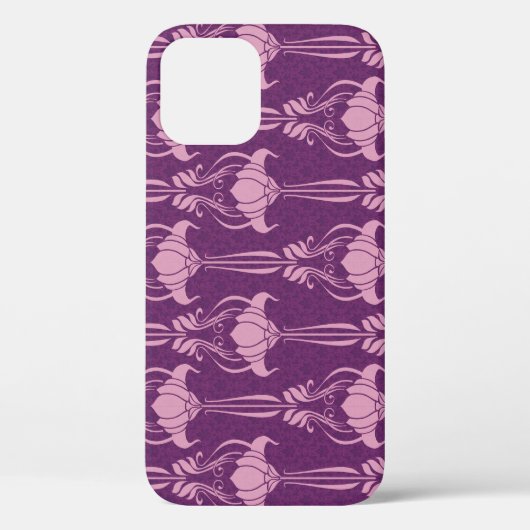 Bloemen behang roze Violet ontwerp Case-Mate iPhone Case (Achterkant)
