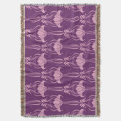 Bloemen behang roze Violet ontwerp Deken (Voorkant Verticaal)