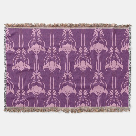 Bloemen behang roze Violet ontwerp Deken (Voorkant)
