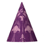 Bloemen behang roze Violet ontwerp Feesthoedjes (Achterkant)