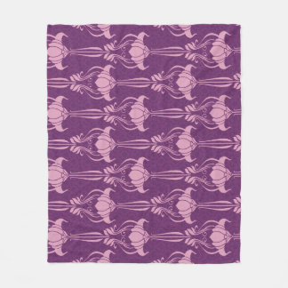 Bloemen behang roze Violet ontwerp Fleece Deken