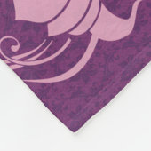 Bloemen behang roze Violet ontwerp Fleece Deken (Hoek)