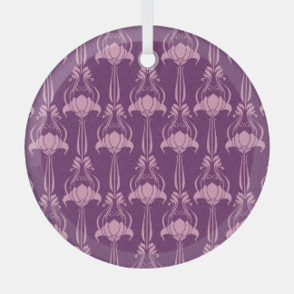 Bloemen behang roze Violet ontwerp Glas Ornament