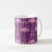 Bloemen behang roze Violet ontwerp Koffiemok (Voorkant rechts)