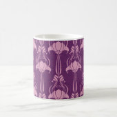 Bloemen behang roze Violet ontwerp Koffiemok (Center)