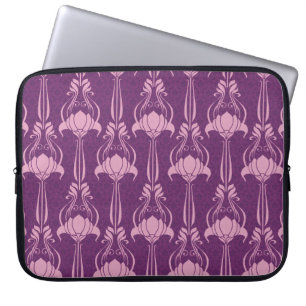 Bloemen behang roze Violet ontwerp Laptop Sleeve