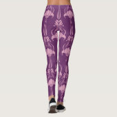 Bloemen behang roze Violet ontwerp Leggings (Achterkant)