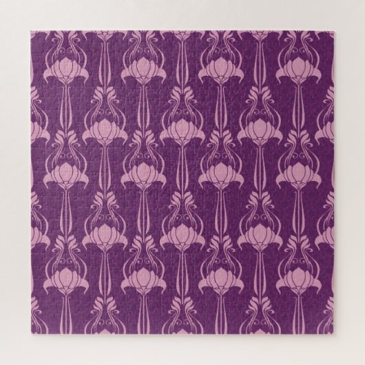 Bloemen behang roze Violet ontwerp Legpuzzel (Verticaal)