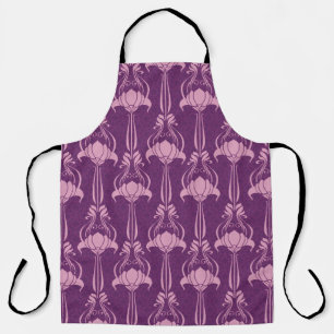 Bloemen behang roze Violet ontwerp Schort