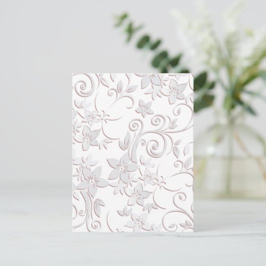 Bloemen behangpapier 1 briefkaart (Staand voorkant)