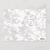 Bloemen behangpapier 1 briefkaart (Achterkant)